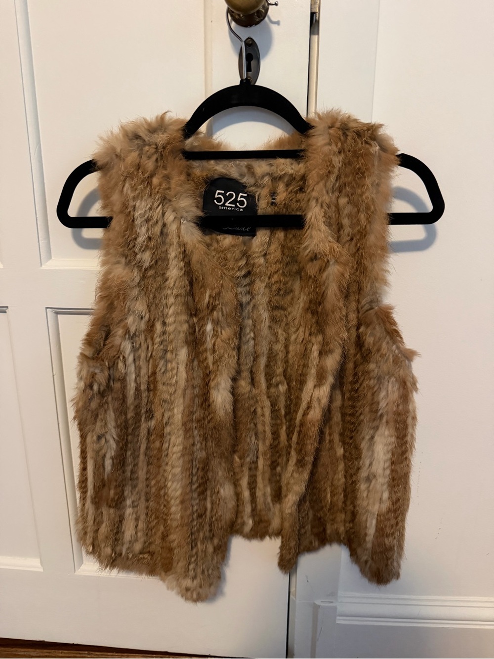 525 America Brown Rabbit Fur Vest